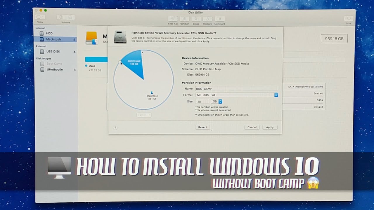 create windows 10 intall disk for pc on a mac