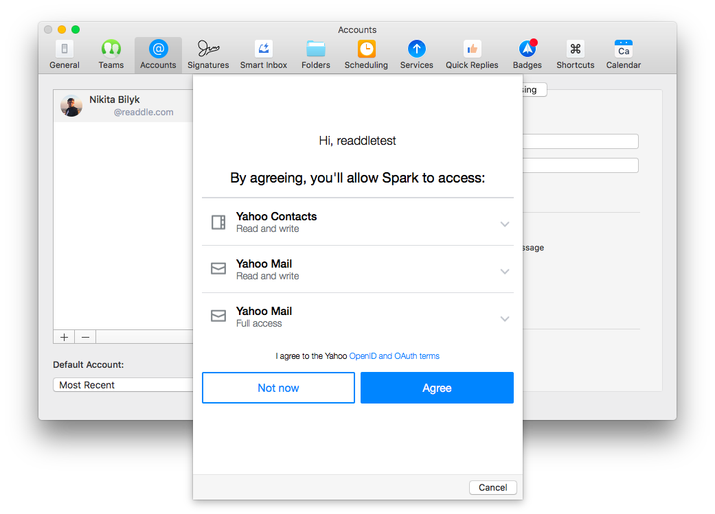 yahoo small business set up mail for mac